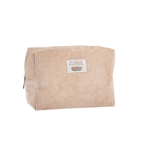 Pochette in velluto beige