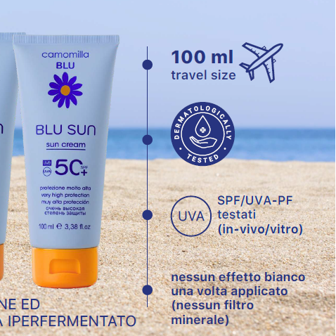 Camomilla Blu - blu sun - Crema solare SPF 50+ 100 ml