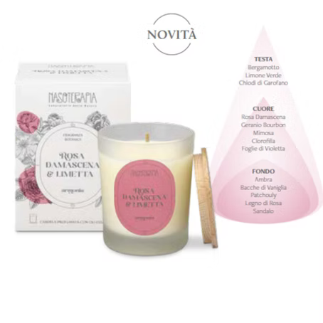 Candela Rosa Damascena e Limetta