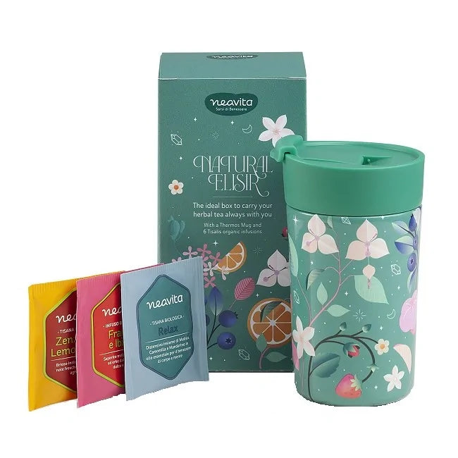 Cofanetto con Tazza Mug Thermos e 6 Filtri Bio Assortiti