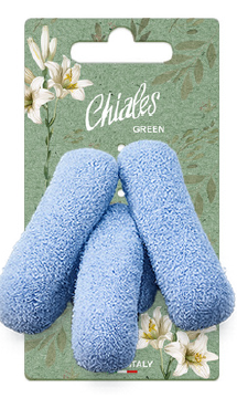 Elastico cotone organico Azzurro (set 3pz)