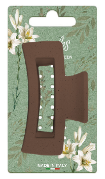 Pinza fibbia grande 8,5 cm Marrone