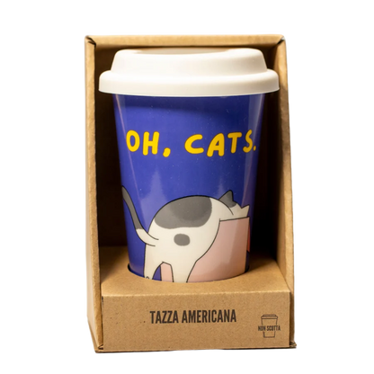 Tazza "Oh Cats" in ceramica