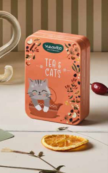 Mini Cofanetto in Latta Tea &amp; Cats