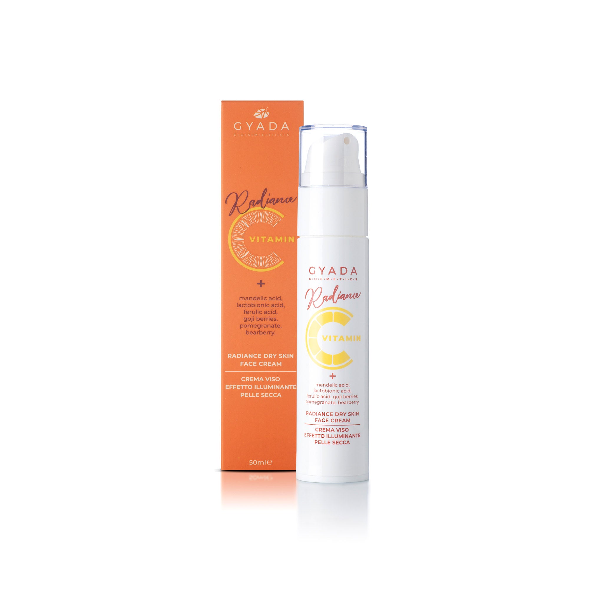 Crema viso illuminante vit C pelle secca