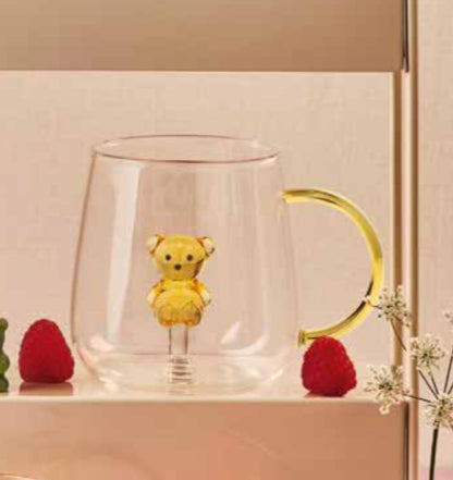 Tazza Vetro in Vetro Borosilicato OrsetTea Miele