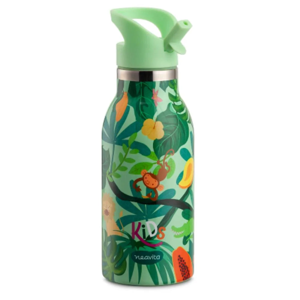 Neavita Kids - Bottiglia Thermos Verde con Tappo Ermetico Capacità 400ml
