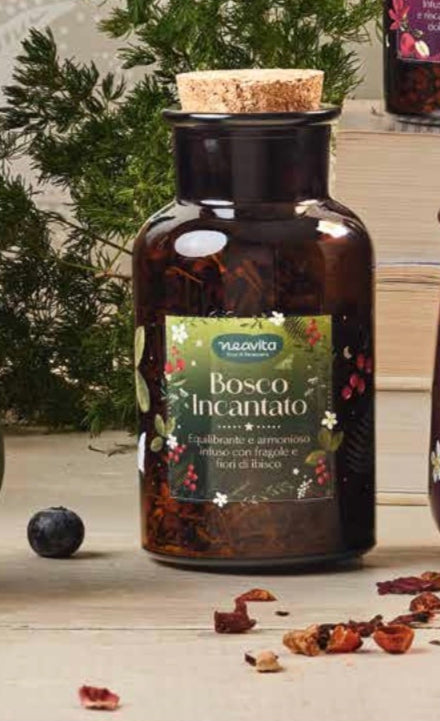 INFUSO BOSCO INCANTATO IN BARATTOLO DI VETRO VERDE