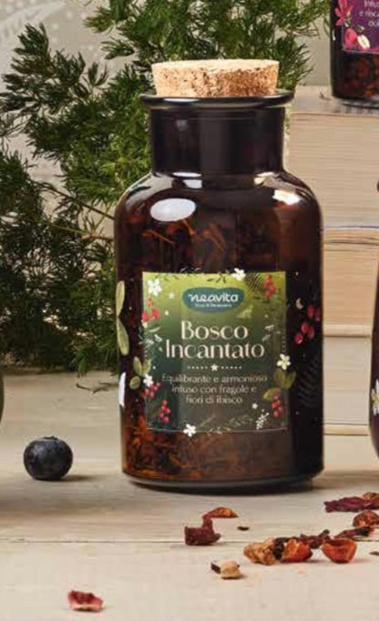 INFUSO BOSCO INCANTATO IN BARATTOLO DI VETRO VERDE