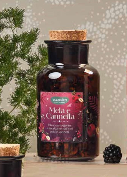 INFUSO MELA E CANNELLA IN BARATTOLO DI VETRO BORGOGNA