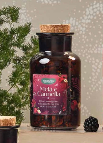INFUSO MELA E CANNELLA IN BARATTOLO DI VETRO BORGOGNA