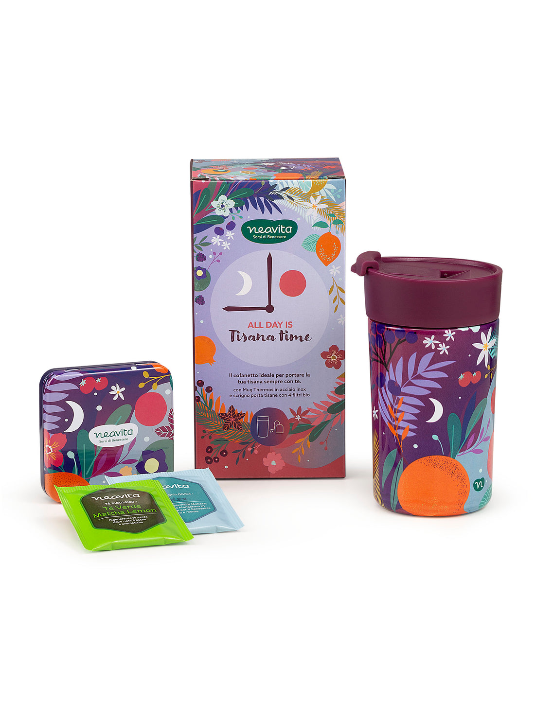 All Day is Tisana Time - Kit Mug Termica con Filtri Biologici