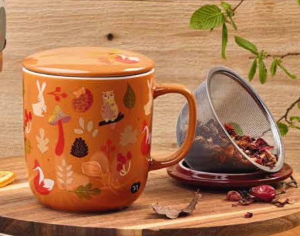 Infusiera in Ceramica Warmy Tea Arancione