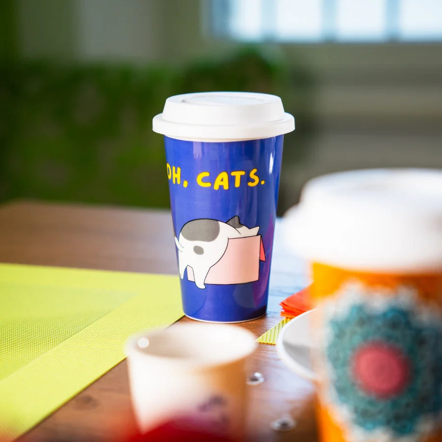 Tazza "Oh Cats" in ceramica