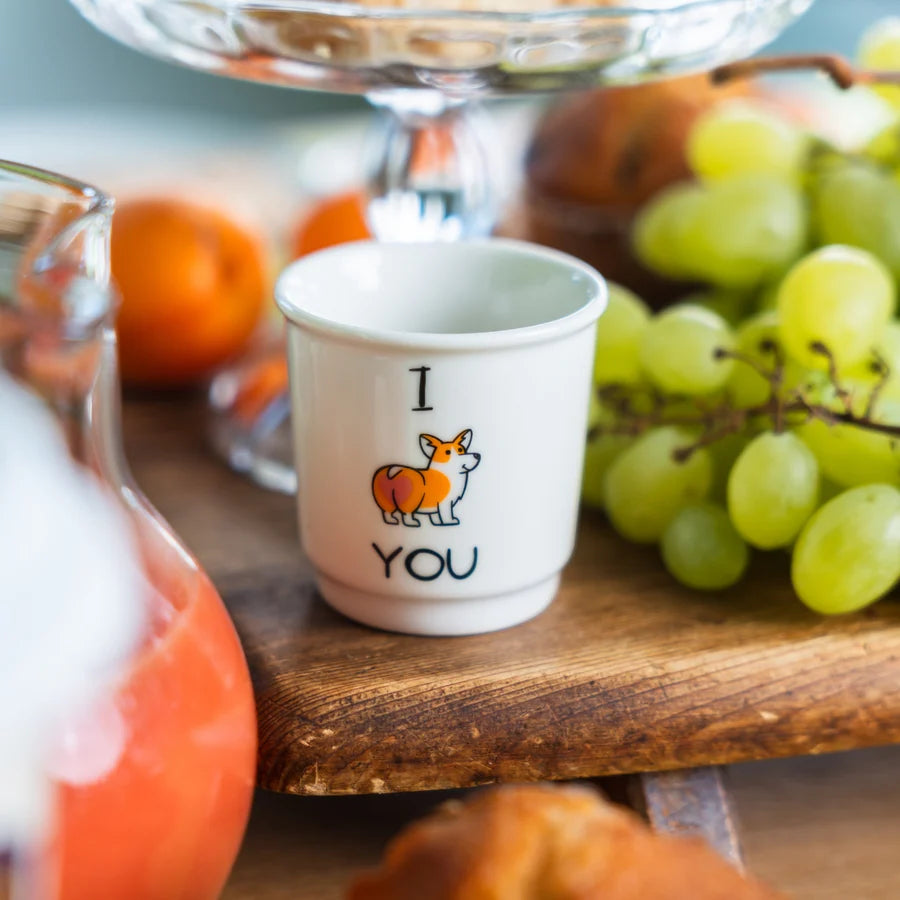 Set Tazzine da caffè in ceramica "Corgi"