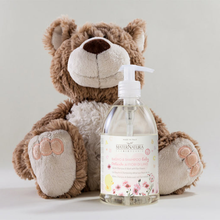 Baby Bagno&amp;Shampoo delicato ai fiori di lino