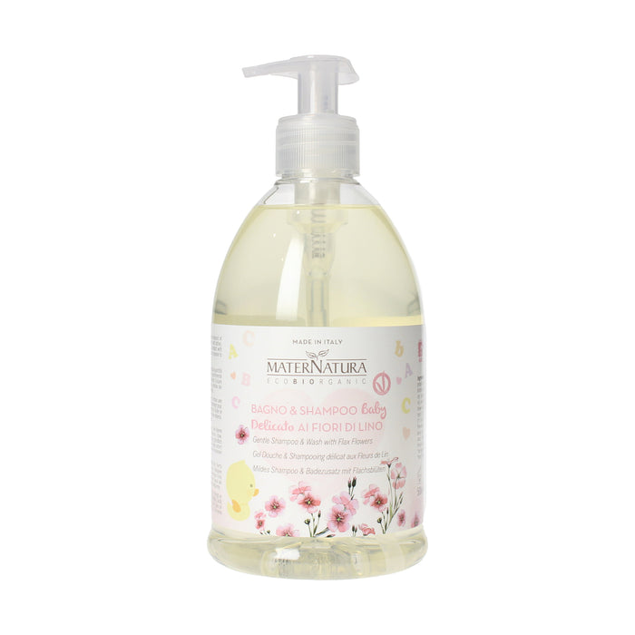 Baby Bagno&amp;Shampoo delicato ai fiori di lino