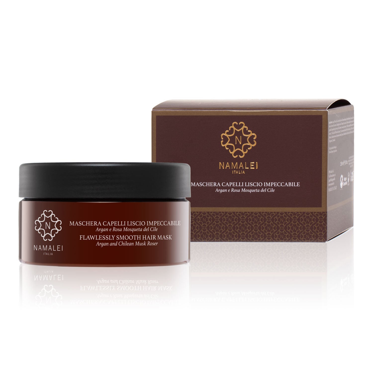 Maschera Capelli Liscio Impeccabile Argan e Rosa
Mosqueta del Cile