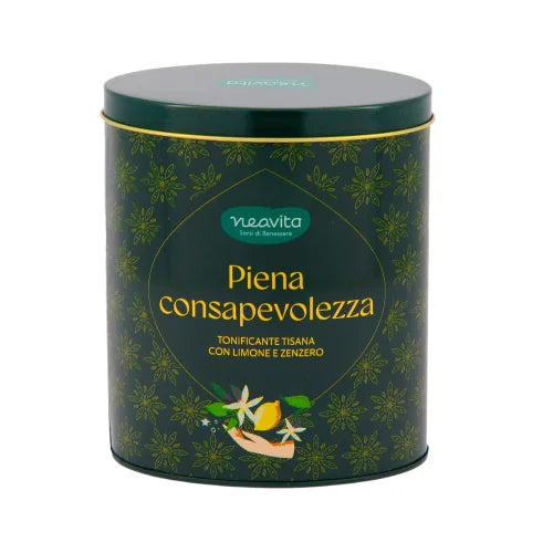 Neavita Tisana Mindful Tea Oval Tin Verde Piena Consapevolezza 12 Filtroscrigno