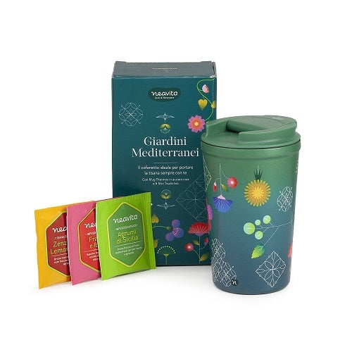 Giardini Mediterranei Cofanetto con 6 filtri e Mug Thermos